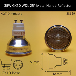 35W GX10 25° WDL 930 3,000K Metal Halide Reflector