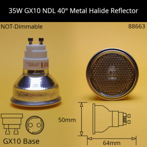 Metal Halide Reflector: 35W GX10 40° NDL 942 4,200K Metal Halide Reflector