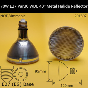 Metal Halide Reflector: 70W ES Par30 WDL 40° Reflector Metal Halide