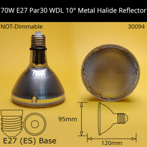 70W ES Par30 WDL 10° Reflector Metal Halide