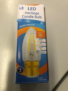 1.9w BC Candle LED Warm White