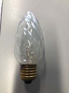 Incandescent Candle Lamp 40 Watt Es base Clear Twist 47mm