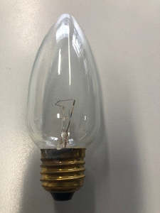 Incandescent Candle Lamp 40 Watt Es base Clear Plain 47mm