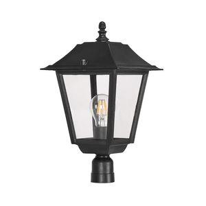 Post and Pole Lanterns: Kentish Large Black Pole Mount Lantern The Lighting Centre NZ