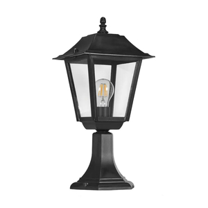 Kentish Large Black Post Mount Lantern The Lighting Centre NZ