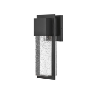 Wall Lights: Alex Black Wall Lantern with Seedy Glass The Lighting Centre NZ