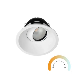 Tunable White LED Downlights: Zela Deep Tilt Prismatic Lens Tunable LED Downlight - Casambi The Lighting Centre NZ