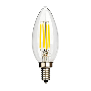 LED Lamps: Candle LED Lamp Clear E12 4W Dimmable The Lighting Centre NZ