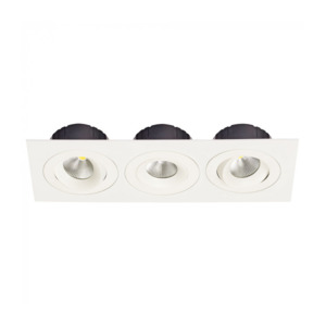 Residential LED Downlights: Multiform Square Triple LED Downlight The Lighting Centre NZ