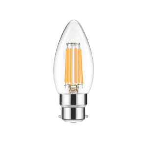 LED Lamps: Candle LED Lamp Clear BC 6W Dimmable The Lighting Centre NZ