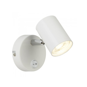 Sullivan 1 Light LED Spotlight with Switch White The Lighting Centre NZ