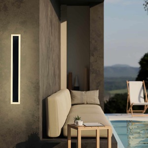 Hendrick Exterior LED Wall Light 600mm Black The Lighting Centre NZ