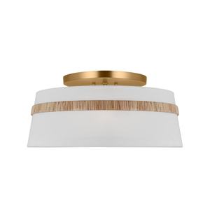 Cordtlandt Ceiling Light 480mm with Rattan Band The Lighting Centre NZ