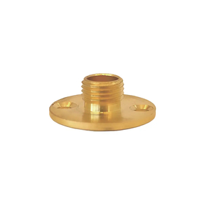 Threaded Rod and Ferrules: Flange with 10mm Thread Brass The Lighting Centre NZ