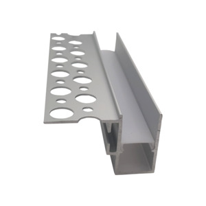 LXT49 Recessed Silver Plaster Deep Extrusion with Opal Diffuser 1 Wing The Light&hellip;