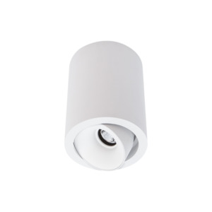 Surface Mounted LED Downlights: Dark Art Round Tilt 87mm Surface Mount Downlight The Lighting Centre NZ