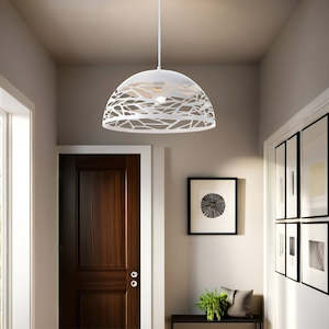 Farina Dome Large Pendant Light (Black, Bronze or White)