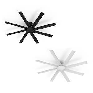 65" Mooloolah Mini DC Ceiling Fan Matt Black, Satin White MOOLOOLAH/MINI/65 Atom Lighting