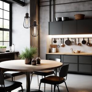 Blackband Iron Cage Pendant Light in Black (Pear)