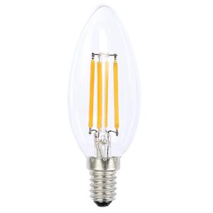 E14 Globes: Filament Candle Clear LED Globes 4w 2700k/4000k Dimmable