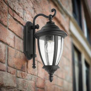 Federation Lights: Oxford Outdoor Coach Light 1L 60w E27 Metal Black/Bronze IP43 Cougar Lighting