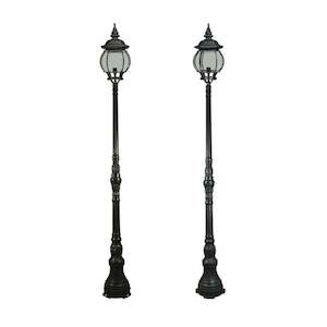 Lighting Inspirations: Flinders Large Post Light on Domain Post 1xE27 Antique Bronze or Antique Black Lighting Inspirations - 1000153, 1000154
