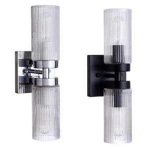 Lighting Inspirations: Chester Indoor Up/Down Wall Light 2Lt Chrome, Matt Black