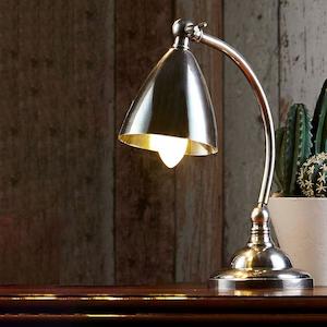 Brentwood Table Lamp 1x40w B22 in Brass or Silver Base Emac & Lawton Lighting - &hellip;