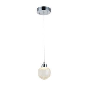 Luminero: Ola LED Pendant Light 2.4W 3000K Chrome w/ Pure Cast Glass Luminero - LUM.OLA.ROCK