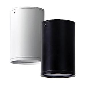 Surface Mounted Downlights: Entas Downlight Surface Mounted 4000K LED IP44 Oriel Lighting UA4694BK, UA4694WH