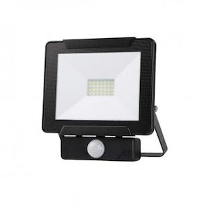 Dino LED Floodlight Black in 20w with PIR Sensor Mercator Lighting - PL-MX10220BLK/SEN