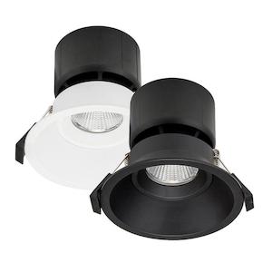 Commercial Lighting: Recessed Fixed Deep LED Downlight Tri Colour 12w in Black or White (3000k/4000k/5500k) Havit Commercial - HCP-8621204, HCP-8631204