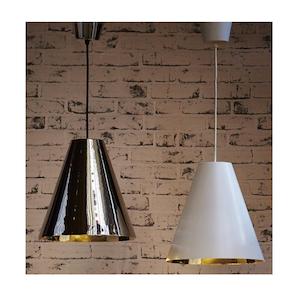Kitchen Lighting: Conrad Pendant Light 1x60w E27 in White Silver, Silver or Copper Emac & Lawton Lighting - ELASCON30
