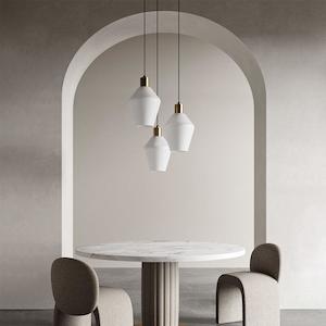 Lightco: Parlour Geo Pendant Glass Shade in Clear or White