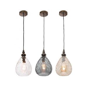 Industrial Pendant Light: Genoa Pendant Light in Clear/Smoke/Cognac Mercator Lighting - PL-MG2231