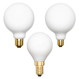 E14 Globes: Cirque Soft Opal LED Globe 5w G95/G125/Fancy Round