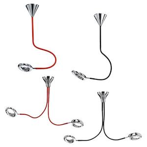 Ketu Pendant Suspended BLK/RED IP20 4000K 650/1300lm LED Telbix Lighting - KETU &hellip;