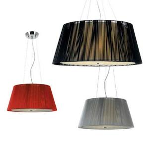 Black Pendant Light: Chloe Pendant Light 2Lt/3Lt/5Lt E27 in Black/Red/Silver Telbix Lighting - CHLOE PE40, CHLOE PE60, CHLOE PE90