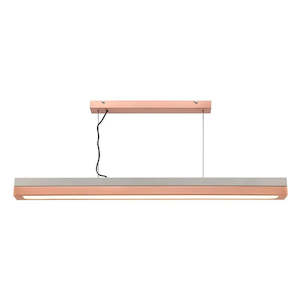 CLEARANCE Phoenix Pendant 15w LED Brushed Copper & Concrete Metal Mercator - PL-ML7031