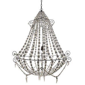 Designer Pendants: Beaded Chandelier E27 Emac & Lawton Lighting - ELAH429