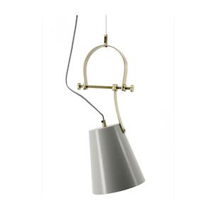 Turnberry Pendant Light 1x25w E27 in Grey Emac & Lawton Lighting - ELDF2096