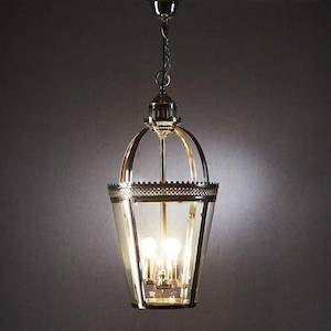 Piccadilly Pendant Light 3x60w E27 in Shiny Nickel Emac & Lawton Lighting - ELCITFR4378NKL