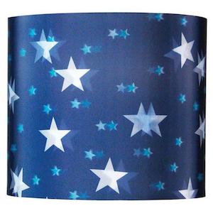 Lamp Shade: Acc: Shade B22 3D White Star 10" Optic Design Drum 9-9-8 Oriel Lighting OL91773
