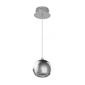 Sphere LED Metal Pendant Light 3w in Chrome Superlux Lighting - MS2254-CH
