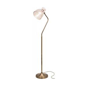 Scandinavian Lights: Linda LED Floor Lamp 1xE27 in Antique Brass and Cognac Glass Mercator Lighting - PL-A32021