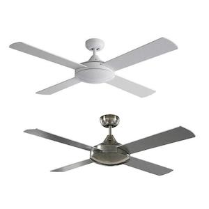 Fan W O Light: Primo 48" 1200mm Ceiling Fan w/ Premier Remote Martec Lighting - FSP124W MPREM, FSP124S MPREM