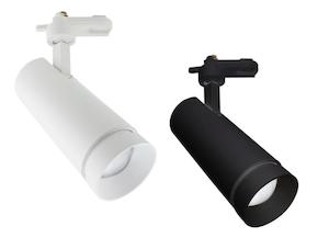FLARE Zoom - 15w Single LED Track Head Spot Light in White Or Black Lumos Lighti&hellip;