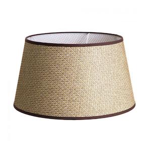 Lamp Shade: Accessories: Shade in Brown Basket Weave 18x14x10 Emac & Lawton Lighting - ELLE3806018BR