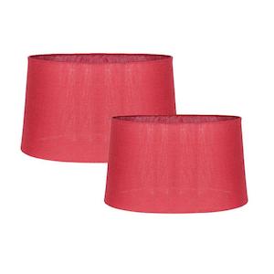 Lamp Shade: Acc. - Mixnmatch Lamp Shade in Red Linen (Medium or Large) Cafe Lighting - FF127, FF126