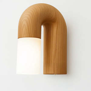 Arch Indoor LED Wall Light in Natural Wood